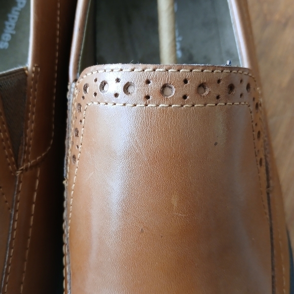 Men\'s Hush Puppies Brown Leather Slip-On Loafers Sx 11W.